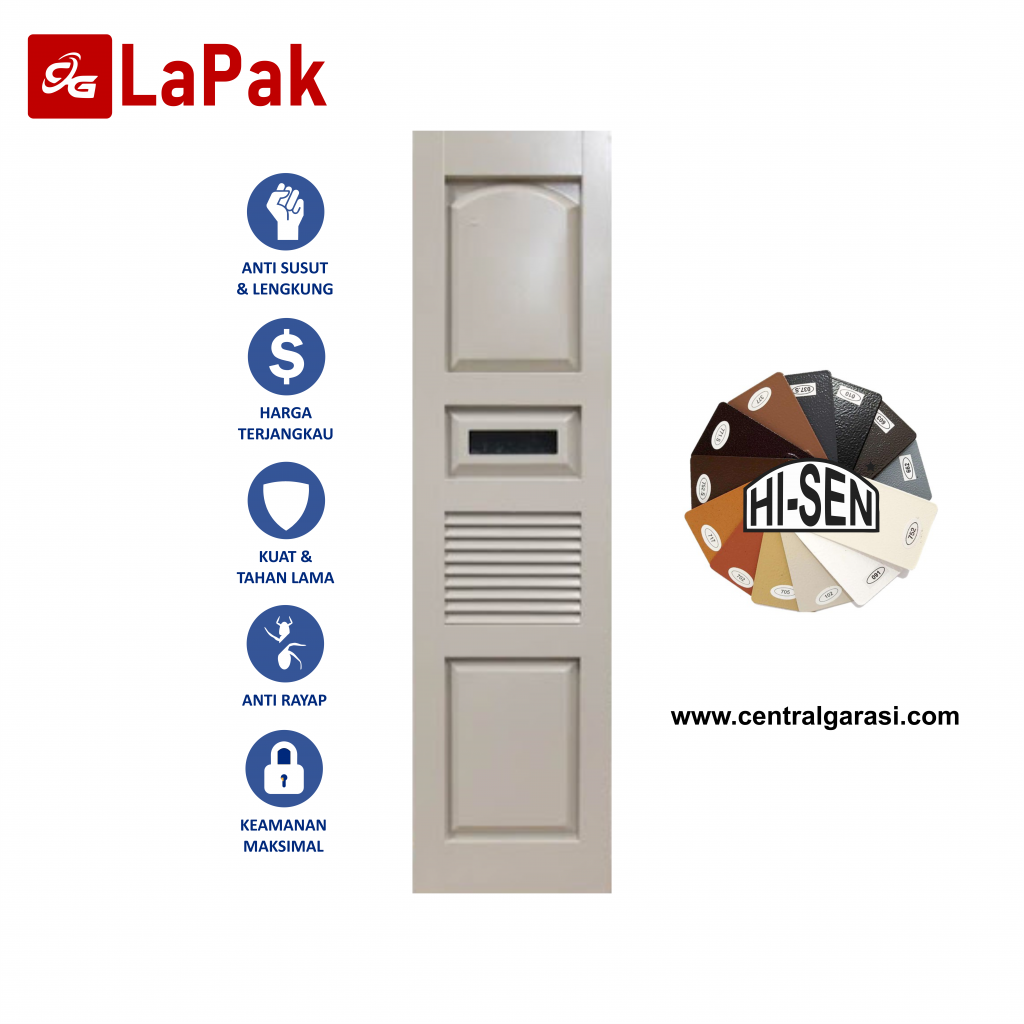 Model pintu garasi besi kombinasi kaca