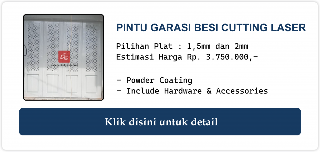 Harga Pintu Garasi Besi Laser Cutting Terbaru