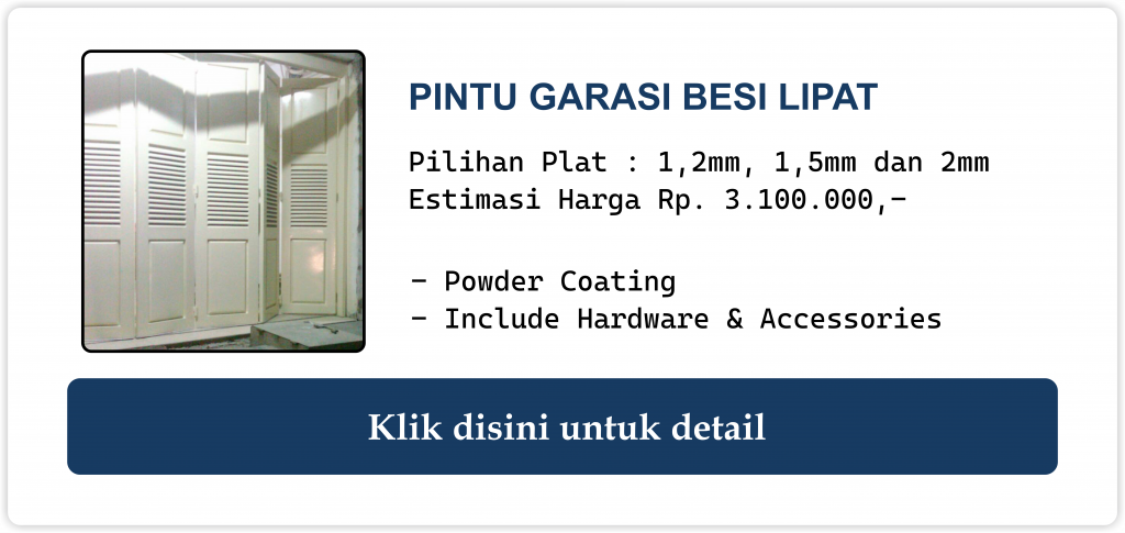 Harga Pintu Garasi Besi Dorong Lipat Terbaru
